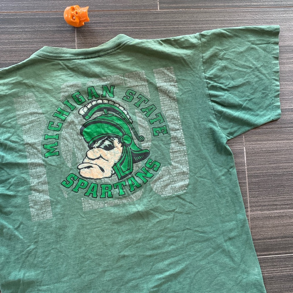 90s Michigan State worn faded shirt L